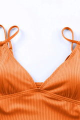 Drawstring Plunge One-Piece Swimwear - Trendsi - Flyclothing LLC