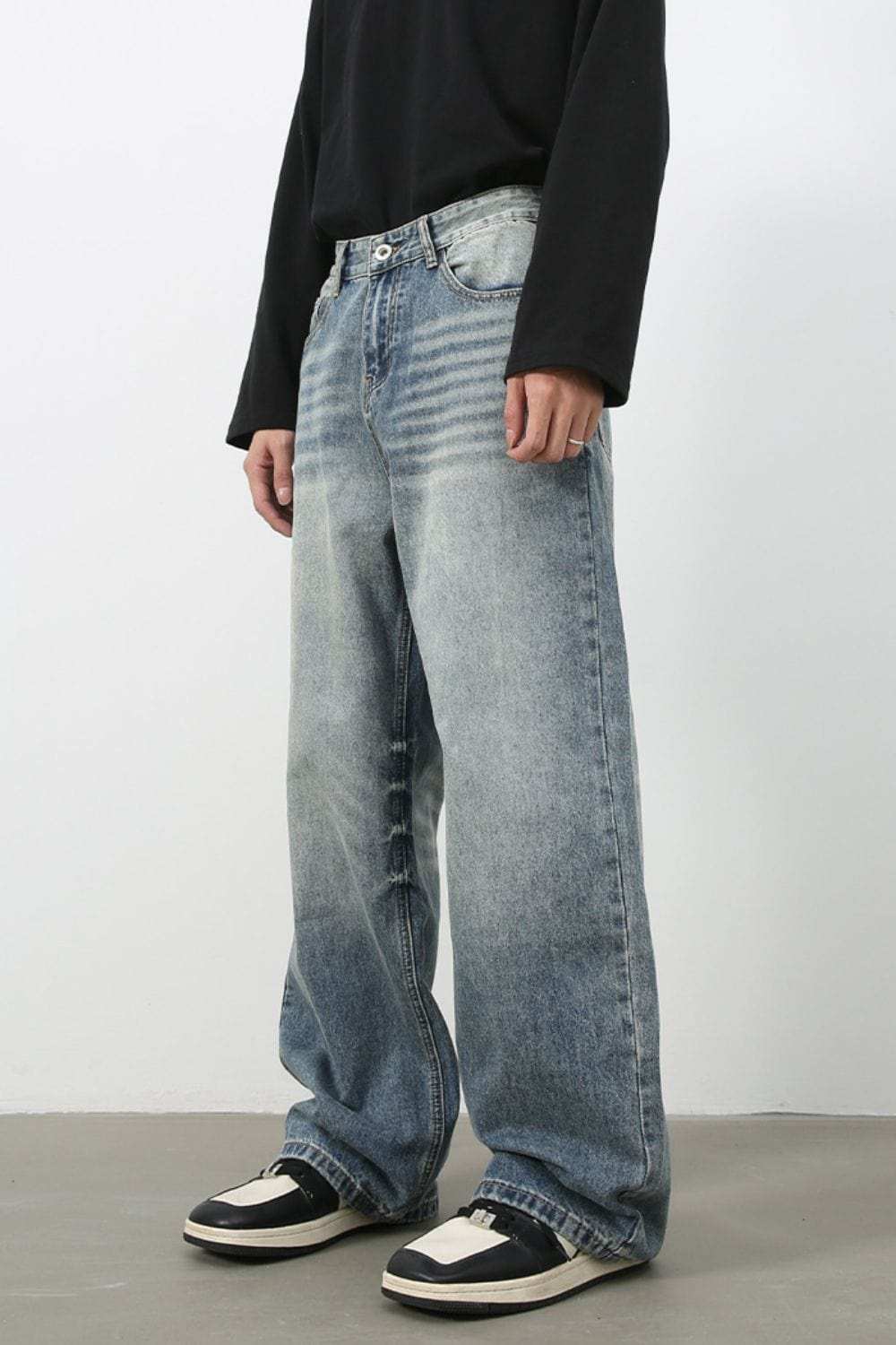 Men's Wide Leg Jeans with Pockets - Trendsi - Flyclothing LLC