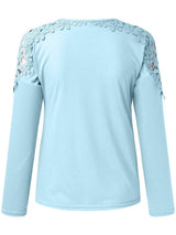 Full Size Cutout Round Neck Long Sleeve T-Shirt - Trendsi - Flyclothing LLC