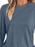 Round Neck Long Sleeve Top - Trendsi - Flyclothing LLC