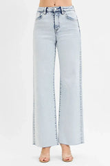 RISEN Full Size High Rise Wide Leg Jeans Plus Size - Trendsi - Flyclothing LLC