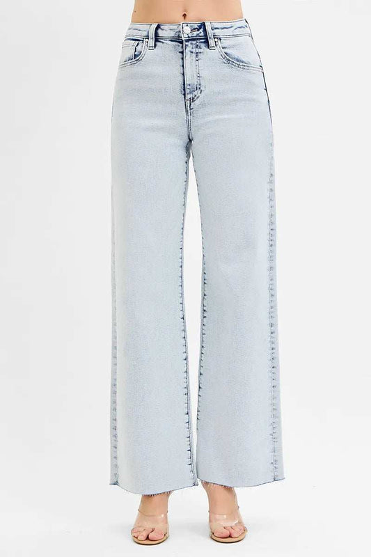 RISEN Full Size High Rise Wide Leg Jeans Plus Size - Trendsi - Flyclothing LLC