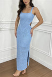 Cutout Side Slit Maxi Tank Dress - Trendsi