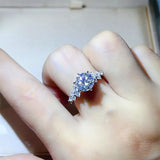 3 Carat Moissanite 925 Sterling Silver Ring - Trendsi - Flyclothing LLC