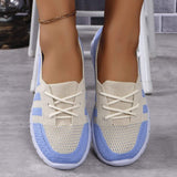 Mesh Contrast Flat Slip-Ons - Trendsi - Flyclothing LLC