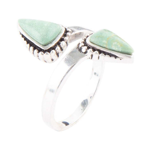 Begondor Green Turquoise and Sterling Silver Adjustable Ring - Barse Jewelry - Flyclothing LLC