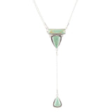 Begondor Green Turquoise Sterling Y Necklace