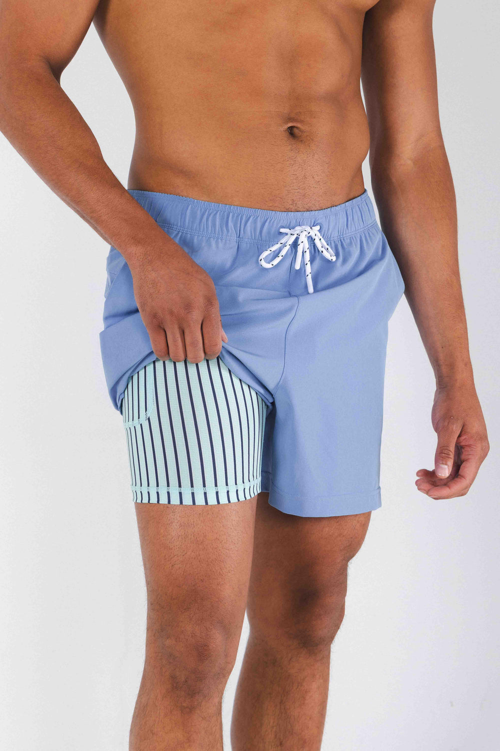 The Belly Flop | Blue and Green Ball Hammock® Pouch 5" Swim Trunks - Shinesty - Flyclothing LLC