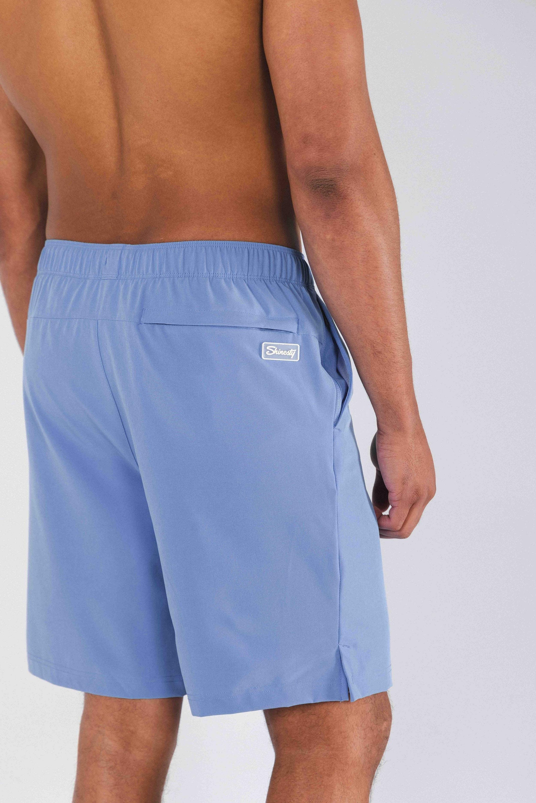 The Belly Flop | Blue and Green Ball Hammock® Pouch 8" Swim Trunks - Shinesty - Flyclothing LLC