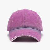 Distressed Washed Adjustable Baseball Cap - Trendsi - Flyclothing LLC