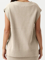 Mandy Ribbed V-Neck Sweater Vest - Trendsi - Flyclothing LLC