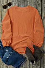 Letter Graphic Round Neck Long Sleeve Sweatshirt - Trendsi - Flyclothing LLC