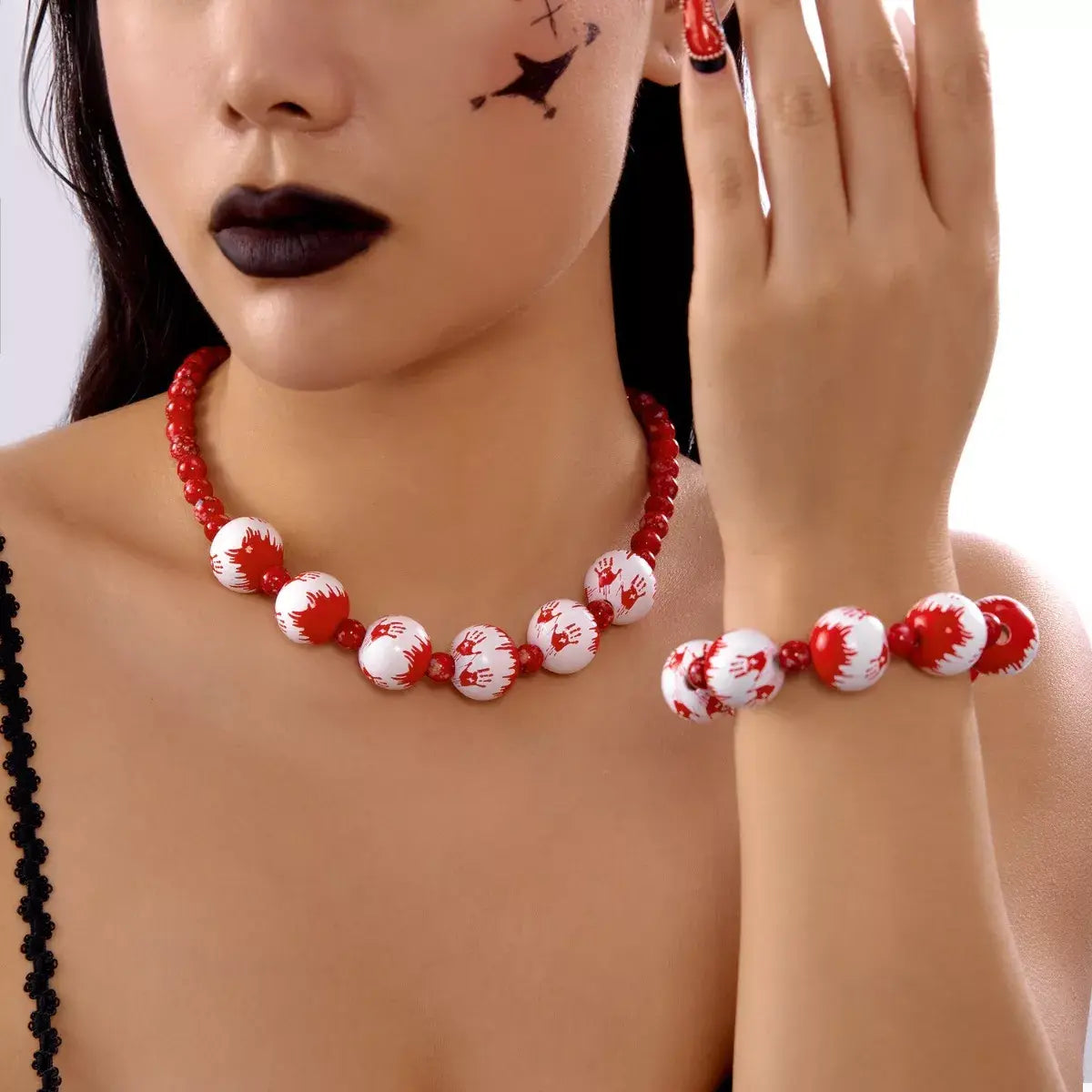 Halloween Necklace and Bracelet Jewelry Set - Trendsi - Flyclothing LLC