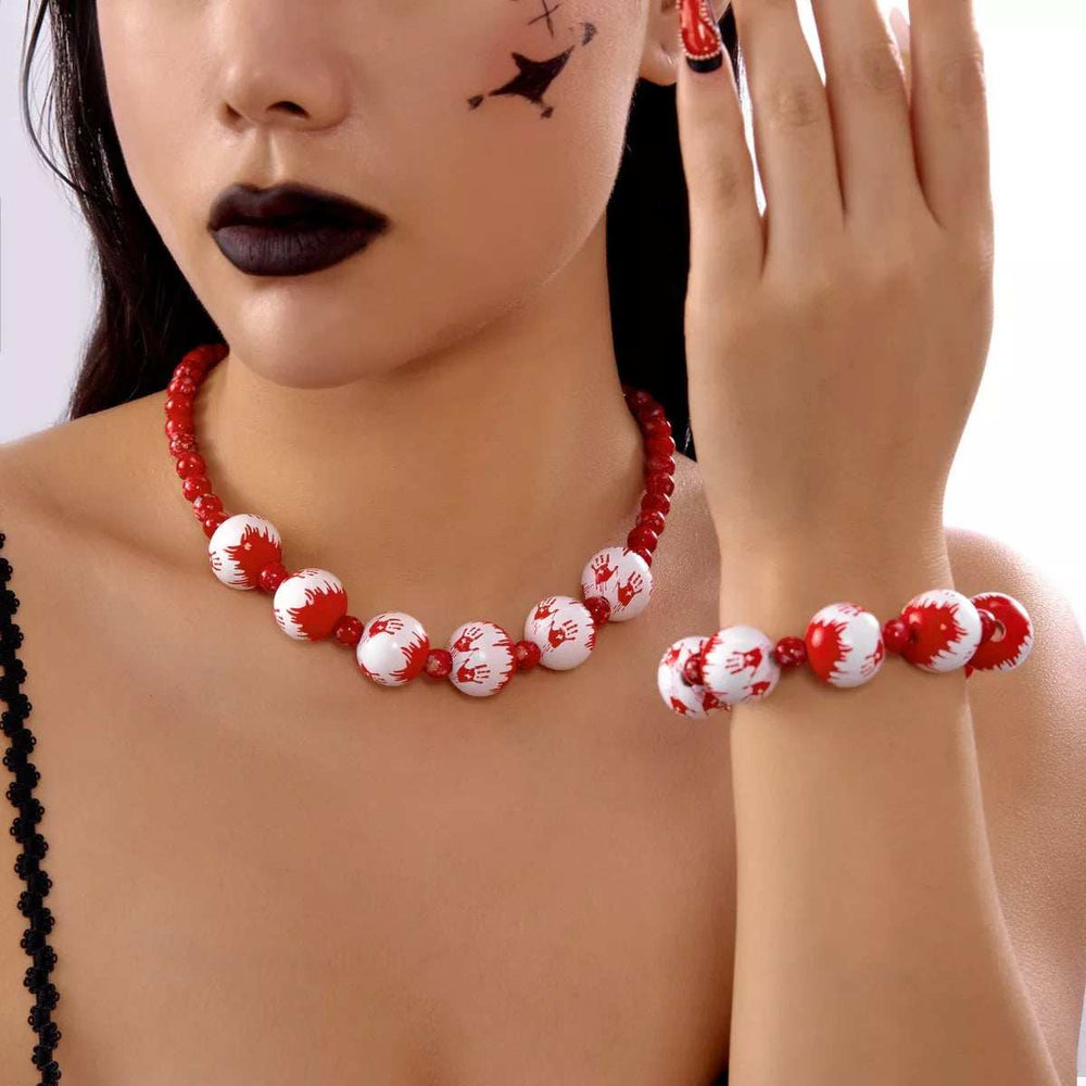 Halloween Necklace and Bracelet Jewelry Set - Trendsi - Flyclothing LLC