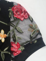 Perfee Embroidered V-Neck Floral Bodysuit - Trendsi - Flyclothing LLC