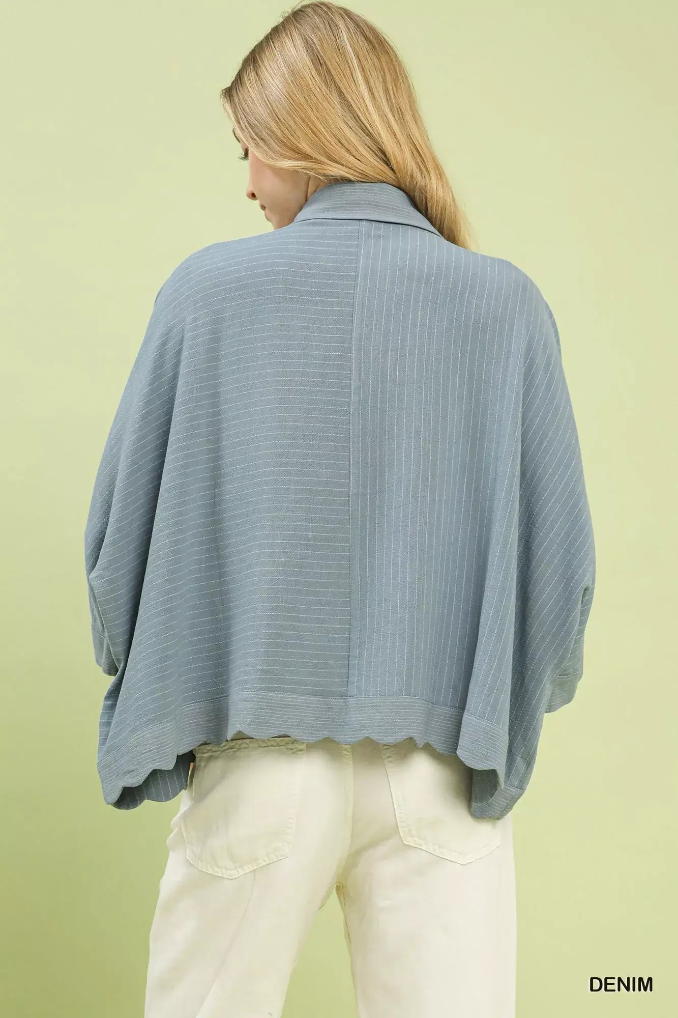 Umgee Oversized Striped Button-Down Shirt - Trendsi - Flyclothing LLC