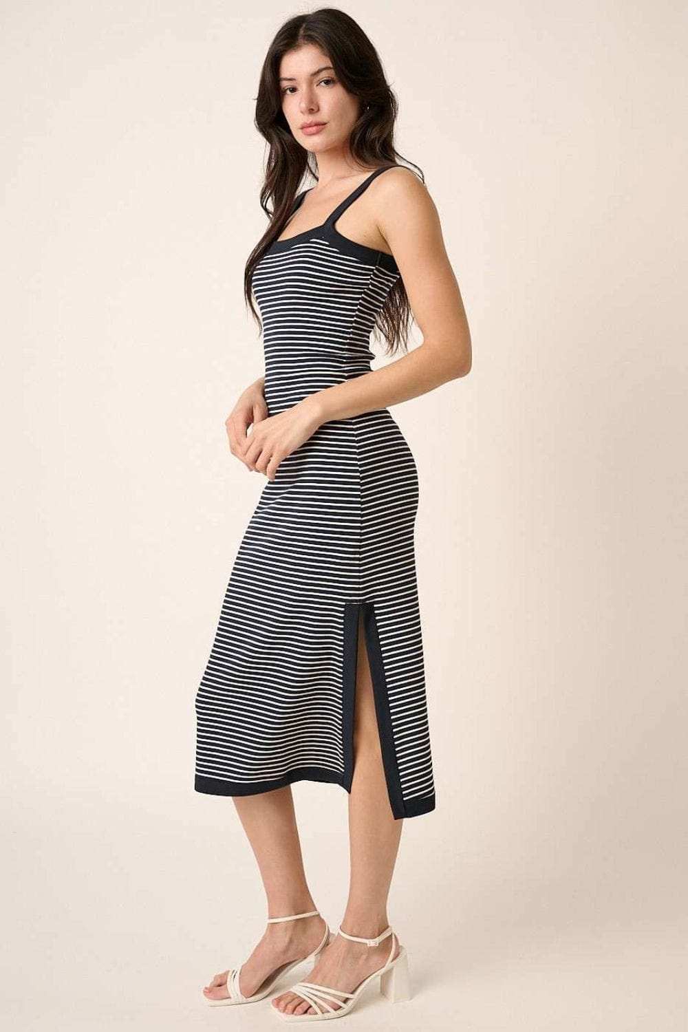 Mittoshop Contrast Striped Midi Cami Dress - Trendsi - Flyclothing LLC
