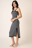 Mittoshop Contrast Striped Midi Cami Dress - Trendsi