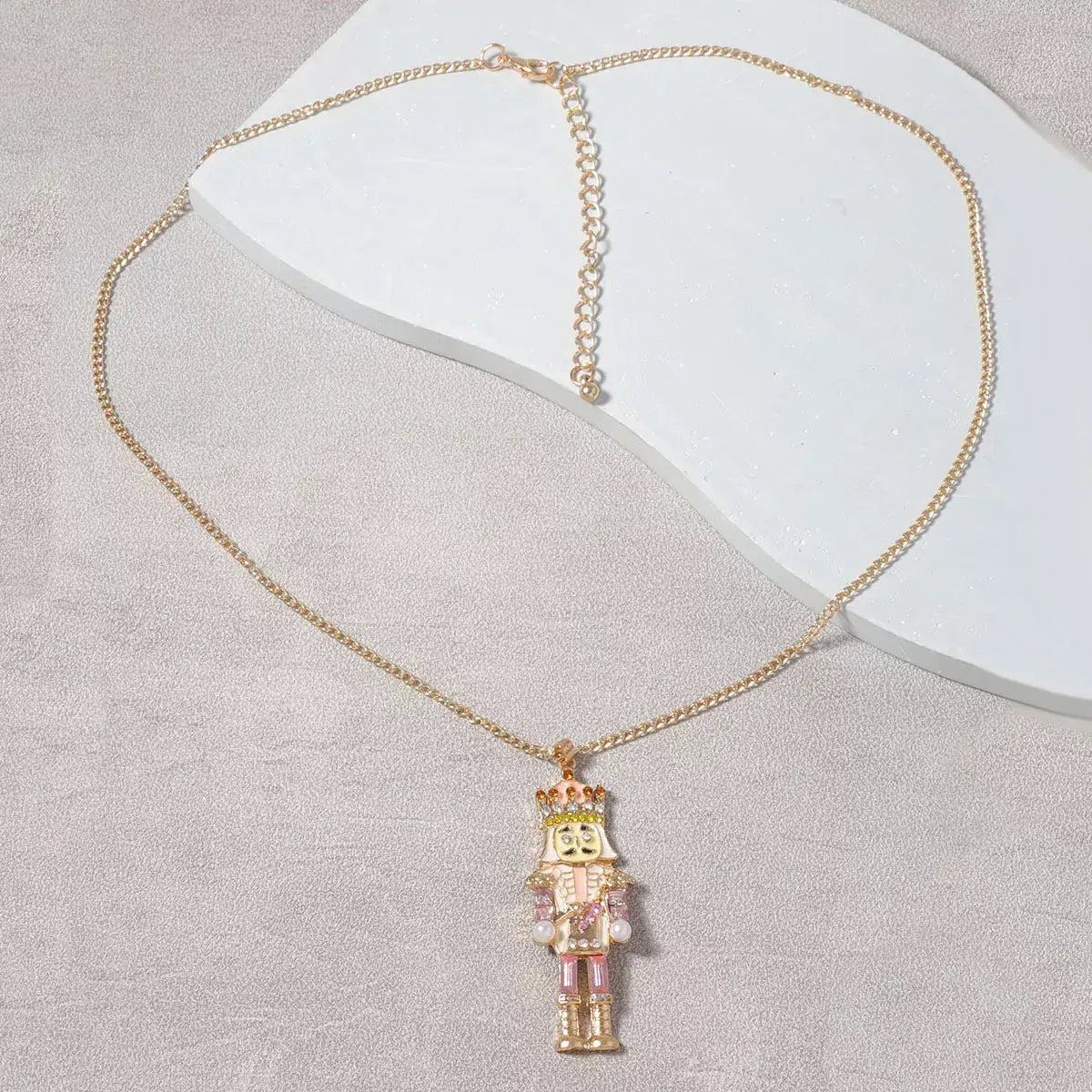 18K Gold-Plated Nutcracker Pendant Necklace - Trendsi - Flyclothing LLC