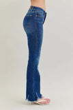 Judy Blue Full Size Mid-rise Non-distressed Hem Bootcut Jeans Plus Size - Trendsi