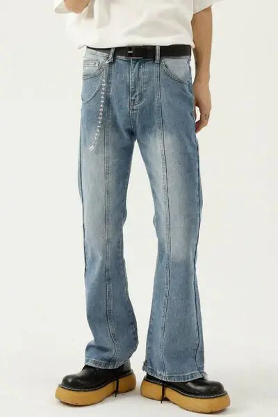Raw Hem Jeans with Pockets - Trendsi - Flyclothing LLC