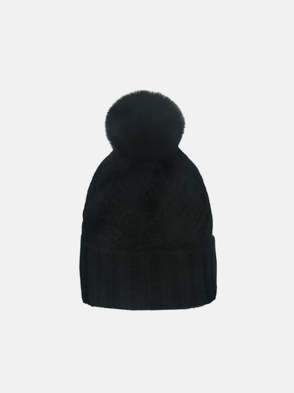 Roll Rim Cable-Knit Hat - Trendsi - Flyclothing LLC