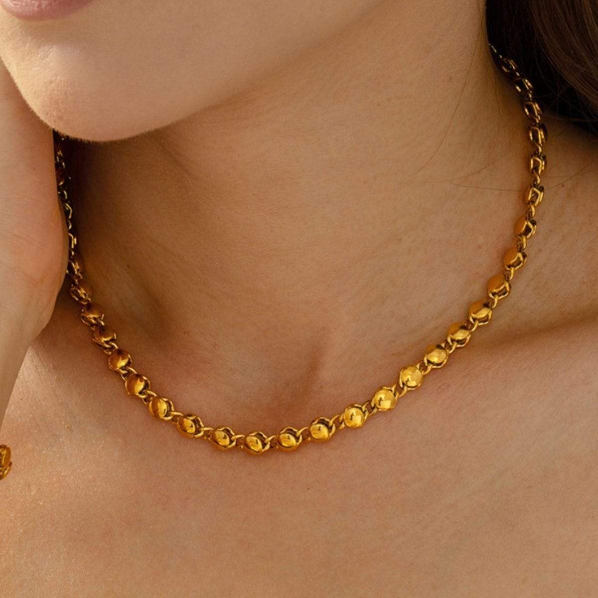 18K Gold-Plated Copper Necklace - Trendsi - Flyclothing LLC