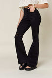 Judy Blue Full Size High Waist Distressed Flare Jeans - Trendsi - Flyclothing LLC