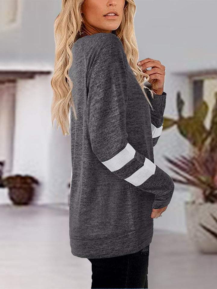 V-Neck Raglan Sleeve T-Shirt - Trendsi - Flyclothing LLC