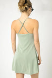 Umgee Crisscross Square Neck Active Dress - Trendsi