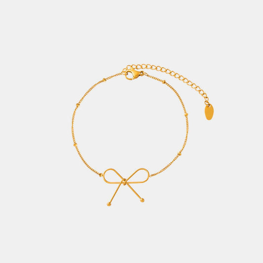 Titanium Steel Bow Bracelet Trendsi