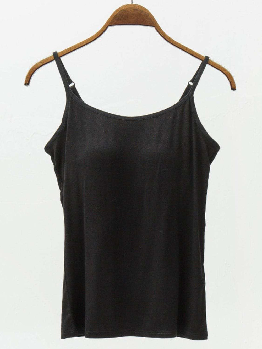 Full Size Adjustable Strap Modal Cami with Bra - Trendsi - Flyclothing LLC