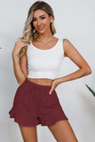 Full Size Drawstring Ruffle Hem Shorts - Trendsi - Flyclothing LLC