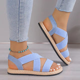 Open Toe Flats Sandals - Trendsi - Flyclothing LLC
