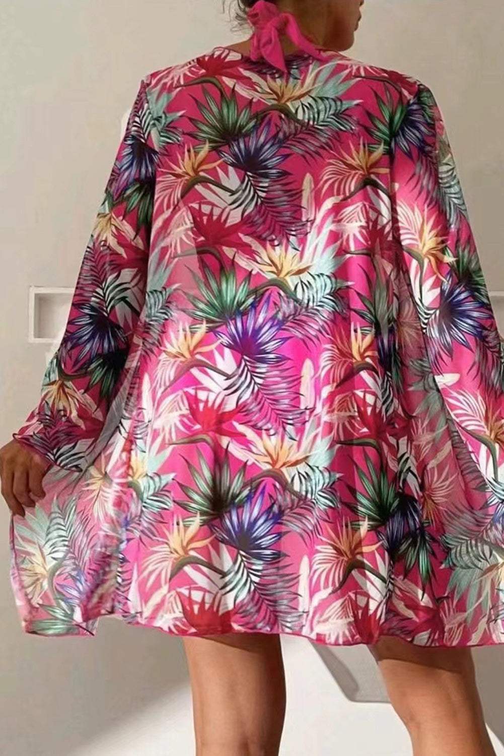 Printed Halter Neck Three-Piece Swim Set - Trendsi - Flyclothing LLC