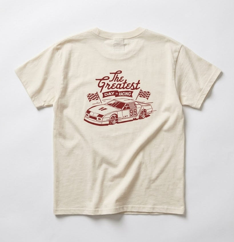 GREATEST DAY IN RACING TEE - CREAM - LITTLE RAD THINGS - Flyclothing LLC