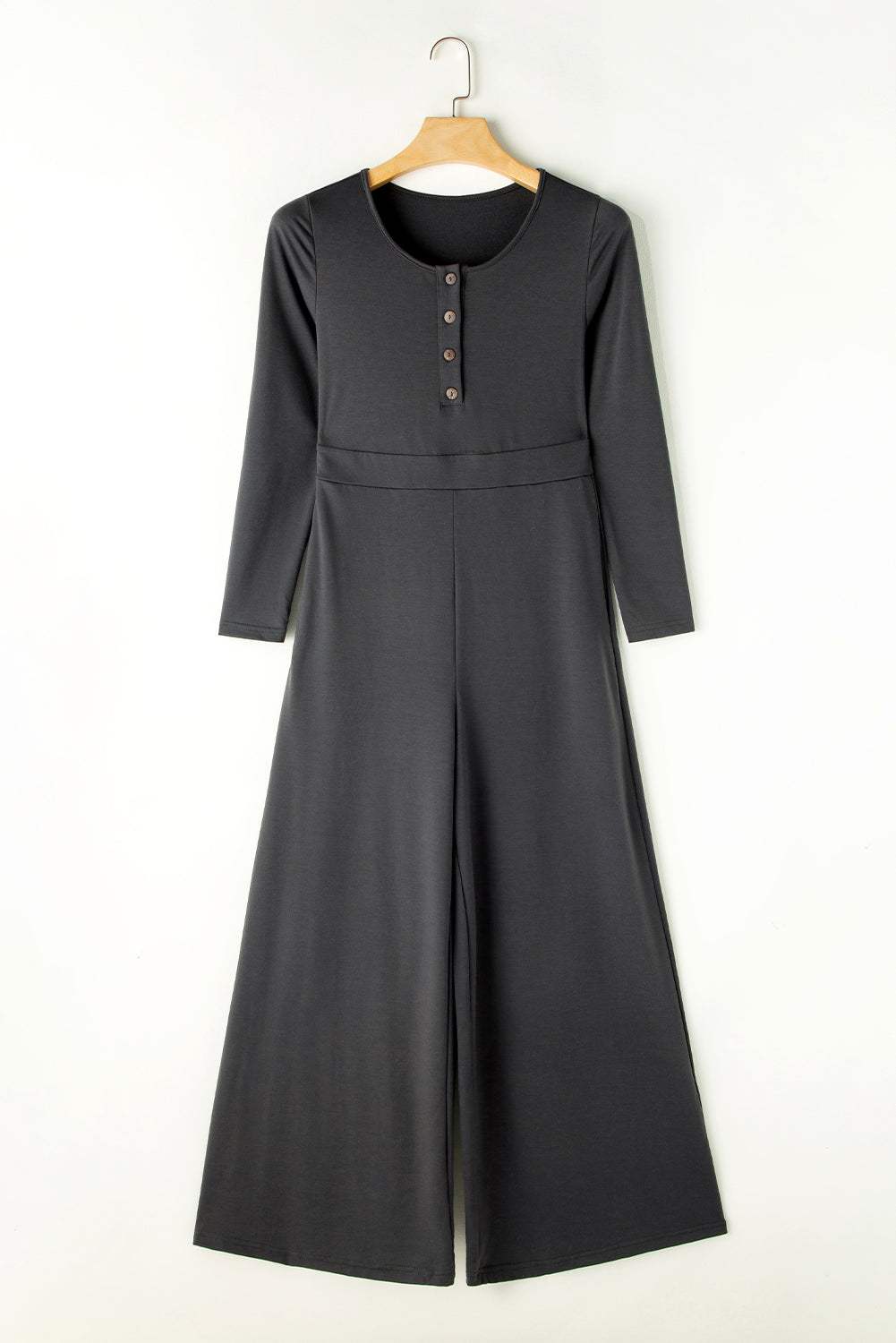 Pocketed Long Sleeve Wide Leg Jumpsuit - Trendsi - Flyclothing LLC