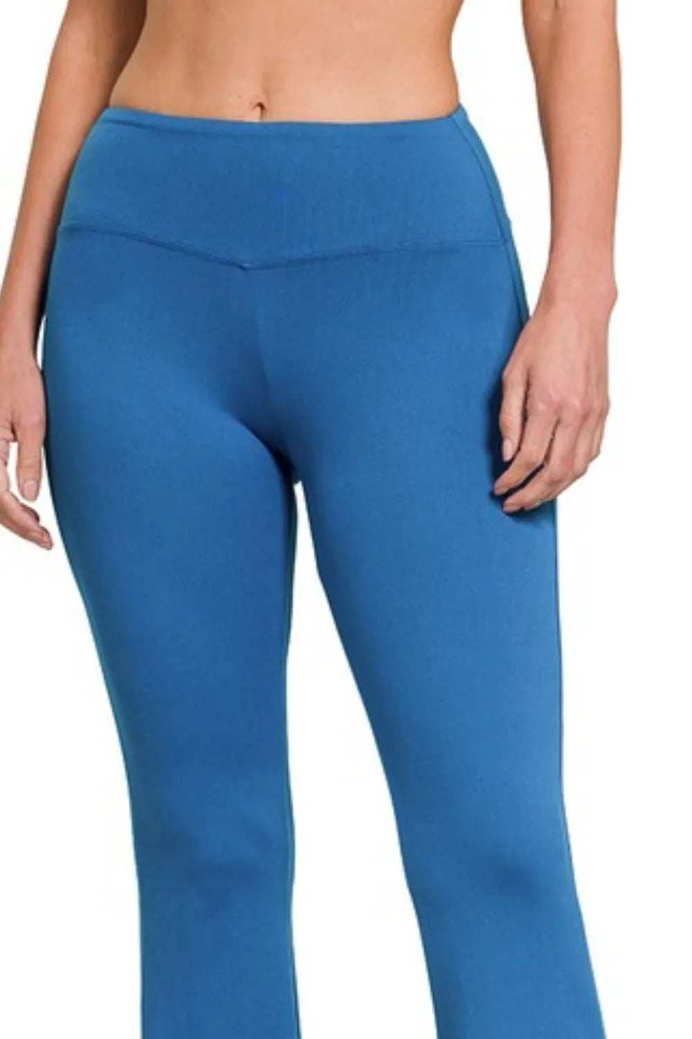Zenana Buttery Soft Flare Leg High Waist Yoga Pants - Trendsi - Flyclothing LLC