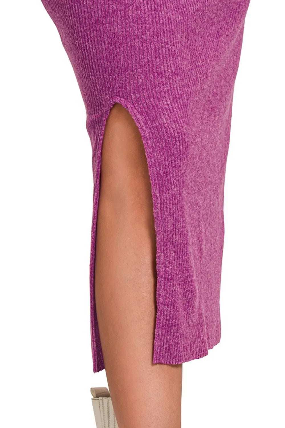 Zenana Ribbed Asymmetric Hem and Sleeve Top & Skirt Set - Trendsi - Flyclothing LLC