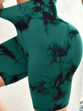 Tie-Dye High Waist Active Shorts - Trendsi - Flyclothing LLC