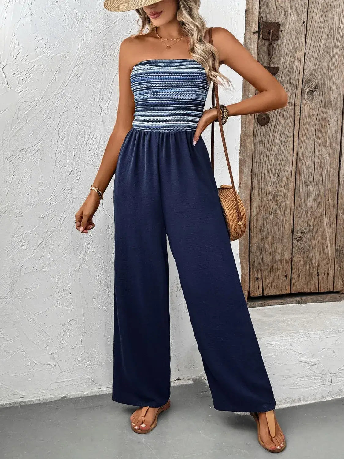 Tube Wide Leg Jumpsuit - Trendsi - Flyclothing LLC