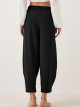 Full Size Drawstring Cropped Jogger Pants Plus Size - Trendsi - Flyclothing LLC