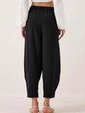 Full Size Drawstring Cropped Jogger Pants Plus Size - Trendsi - Flyclothing LLC