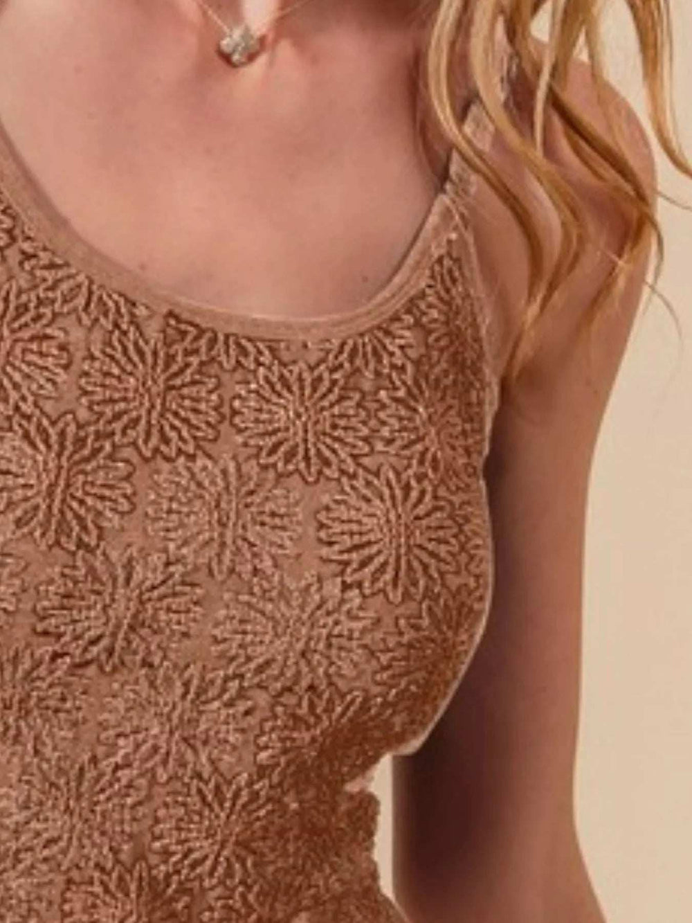 SO ME Two Tone Floral Seamless Tank Top - Trendsi - Flyclothing LLC