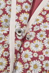 Floral Snap Down Mock Neck Coat - Trendsi - Flyclothing LLC