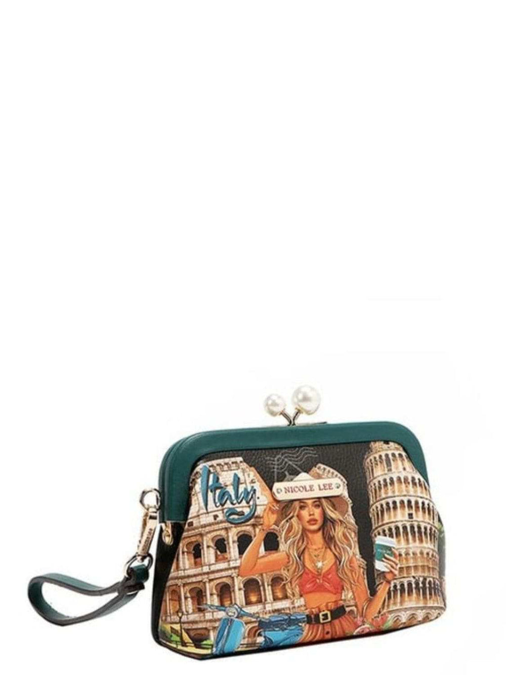 Nicole Lee USA Chelsea Pearl Kiss-Lock Coin Purse - Trendsi - Flyclothing LLC