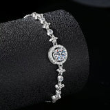 1 Carat Moissanite 925 Sterling Silver Minimalist Bracelet - Trendsi - Flyclothing LLC