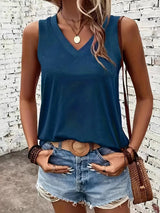 V-Neck Tank - Trendsi - Flyclothing LLC