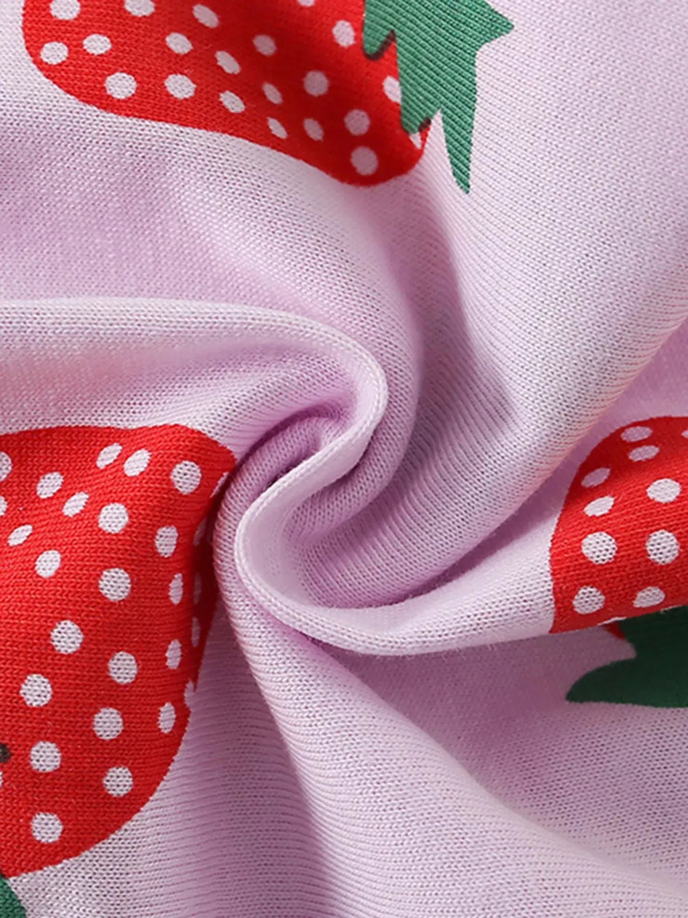 Children's Strawberry Round Neck Tee and Shorts Set - Trendsi - Flyclothing LLC