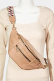 Fame PU Leather Crossbody Bag with Removable Strap - Trendsi